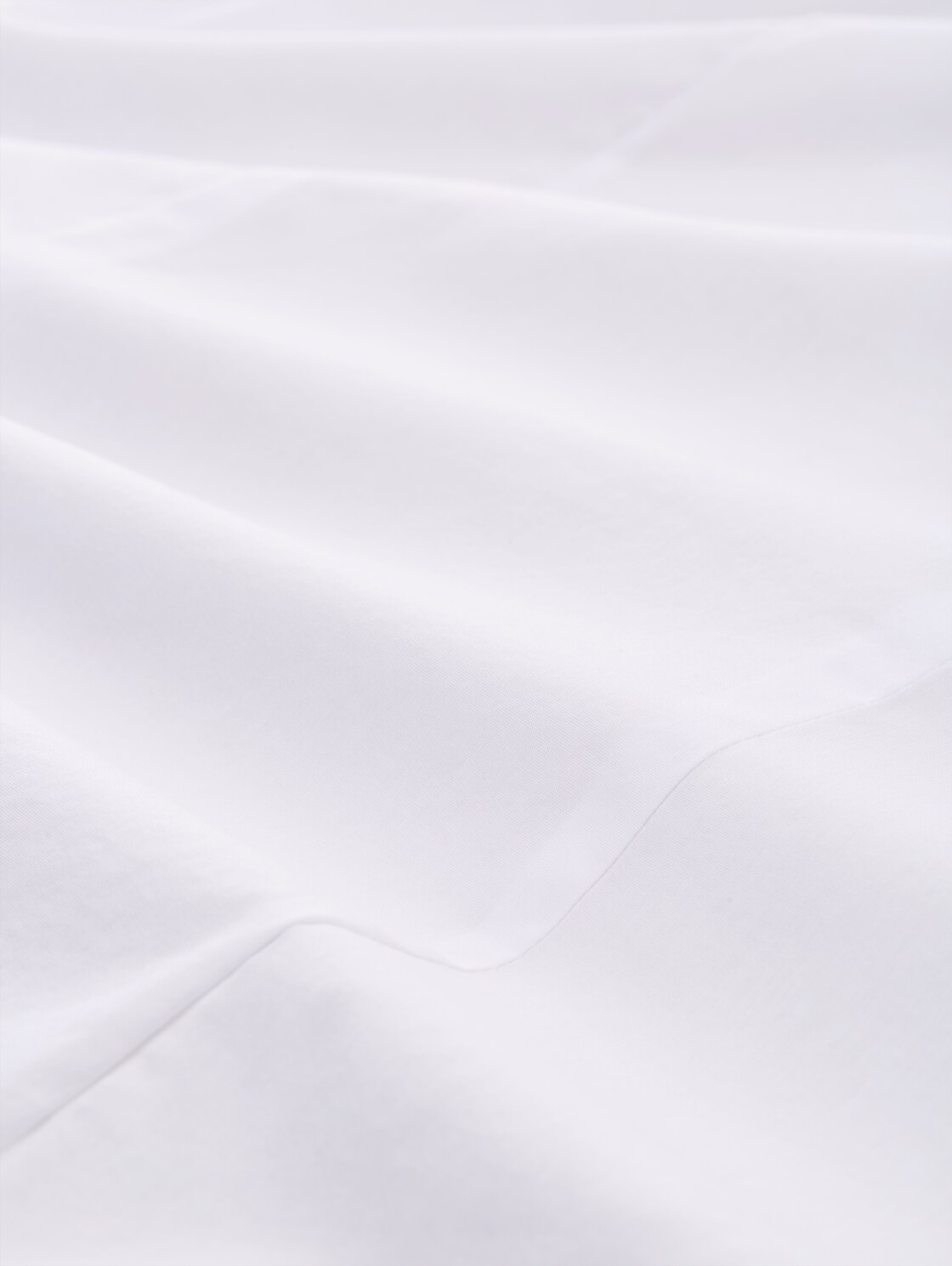 Fitted Popeline Hemdbluse - White - Material-Ansicht