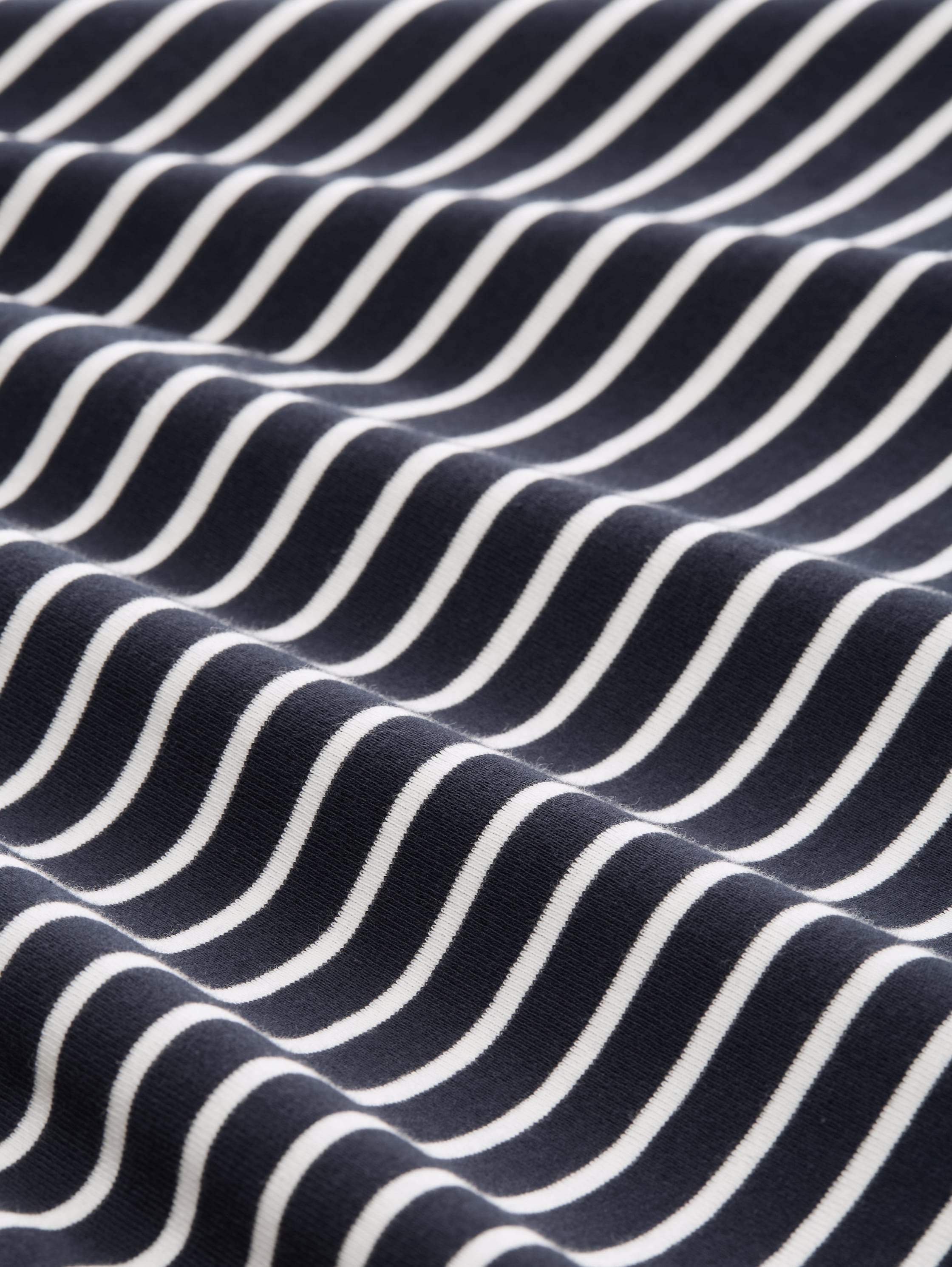 Plus Size - Langarmshirt mit Streifenmuster - navy offwhite tee stripe - Material-Ansicht