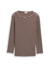 Nicht ausgewählt, Plus Size - Langarmshirt mit Streifenmuster von , braun