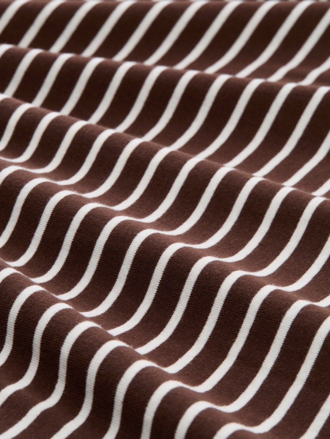 Plus Size - Langarmshirt mit Streifenmuster - brown offwhite tee stripe - Material-Ansicht