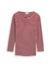 Nicht ausgewählt, Plus Size - Langarmshirt mit Streifenmuster von , rot