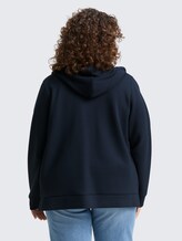 Plus Size - Hoodie Sweatjacke aus Scuba - Lunar Eclipse - Auschnitt Model-Rückansicht