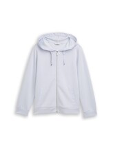 Ausgewählt, Plus Size - Hoodie Sweatjacke aus Scuba von Tom Tailor, blau