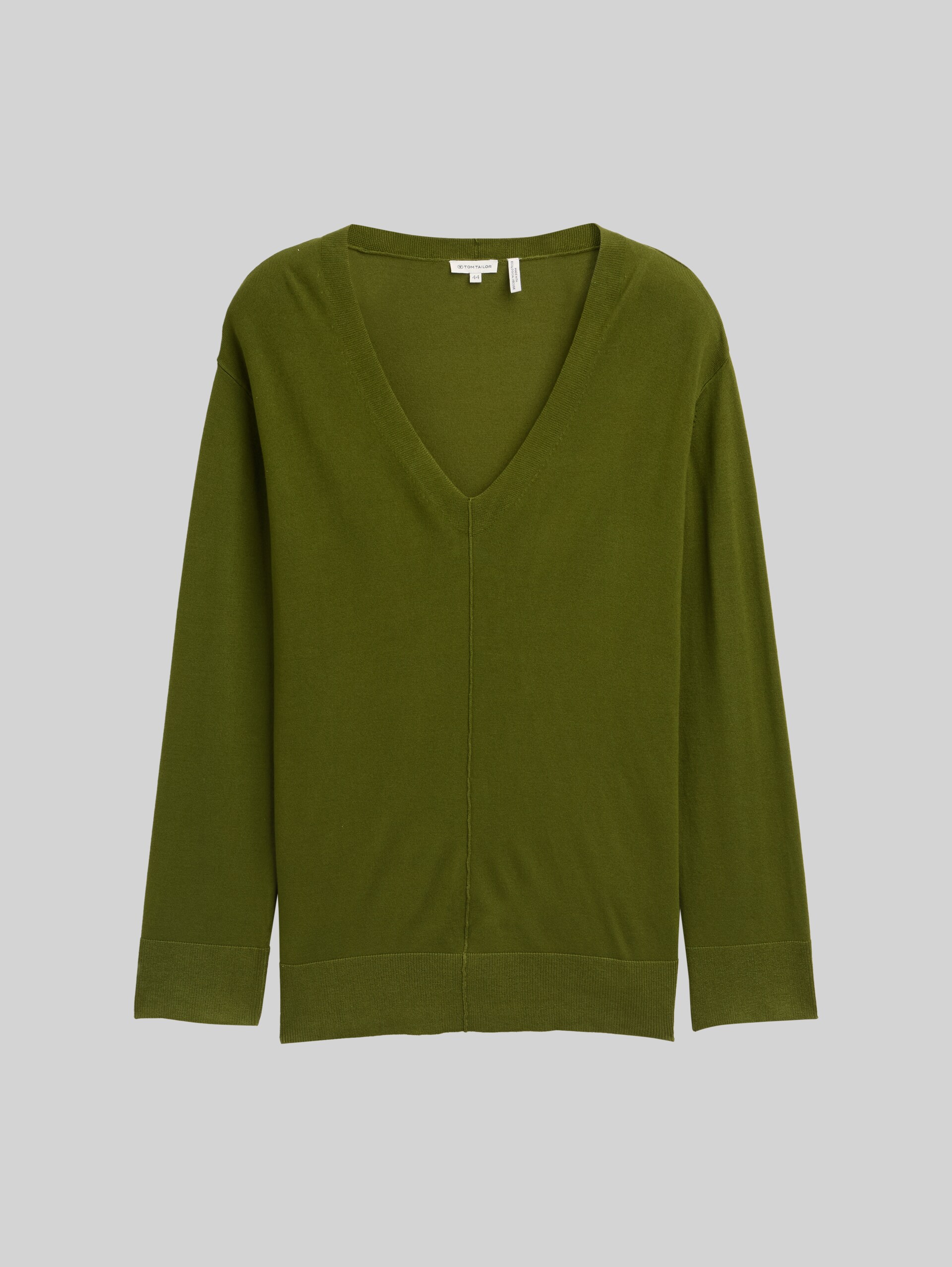 Plus Size - Loose Fit Strickpullover - deep ivy green