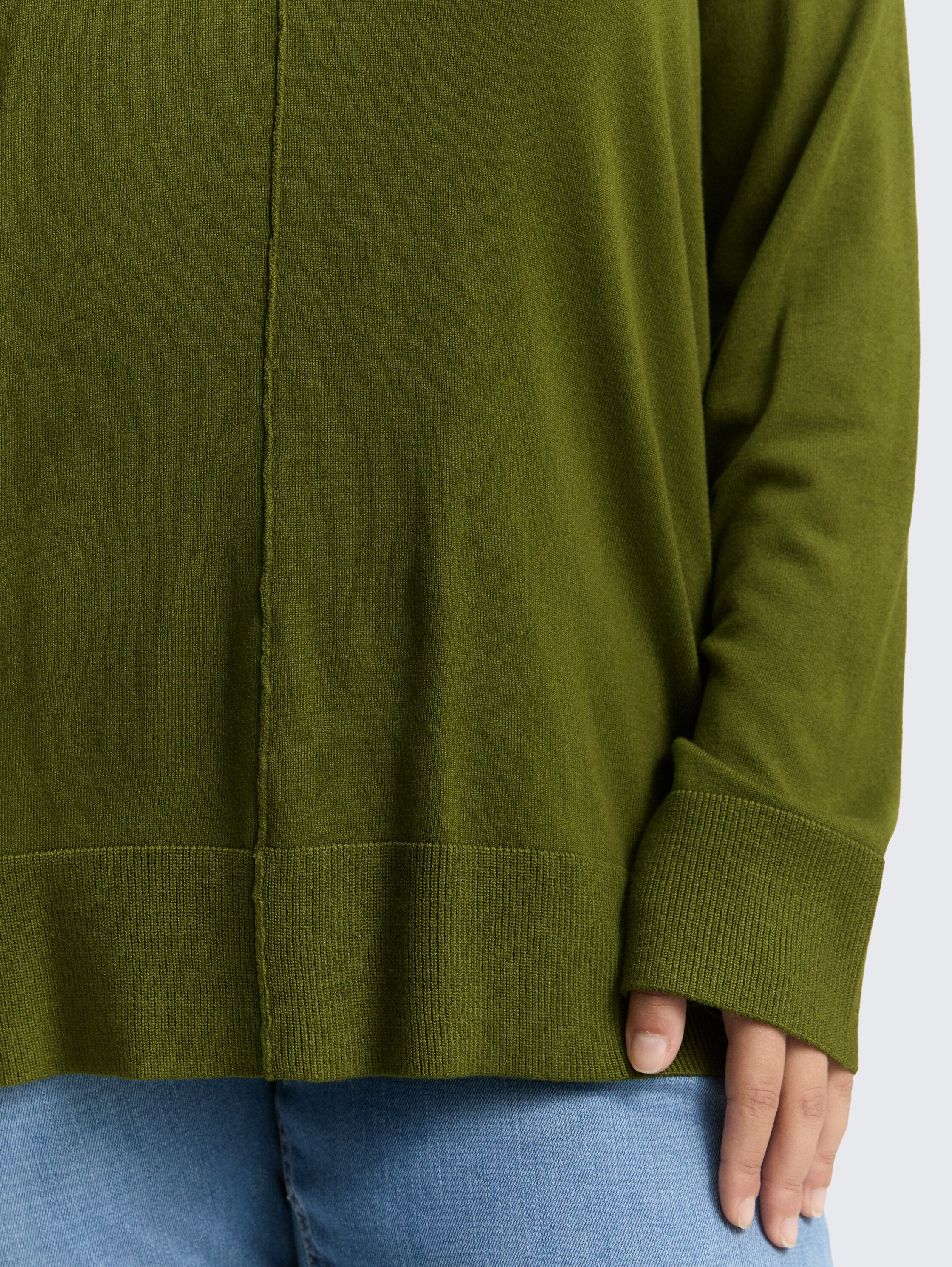 Plus Size - Loose Fit Strickpullover - deep_ivy_green - 