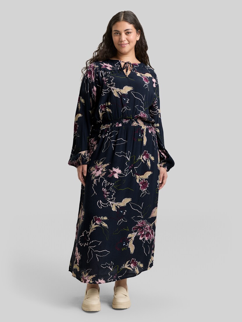Plus Size - Maxi-jurk met bloemenpatroon door Women Plus Size, big flower design