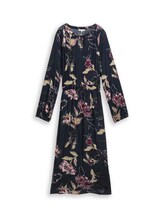 Ausgewählt, Plus Size - Maxi-Kleid mit Blumenmuster von Tom Tailor, blau