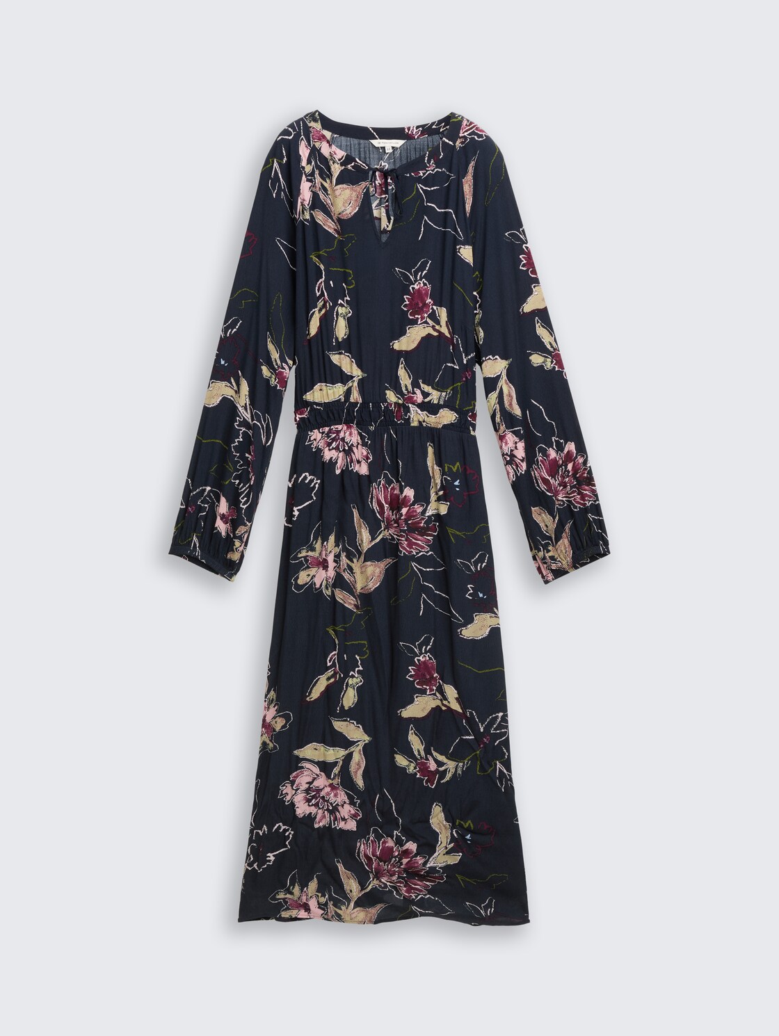 Plus Size - Maxi-Kleid mit Blumenmuster - big flower design - Vorder-Produkt-Ansicht