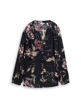 Geselecteerd, Plus Size - Losvallende blouse met bloemenpatroon door Tom Tailor, blauw