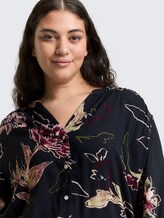 Plus Size - Blouse ample à motif floral - big flower design - Vue détaillée du modèle