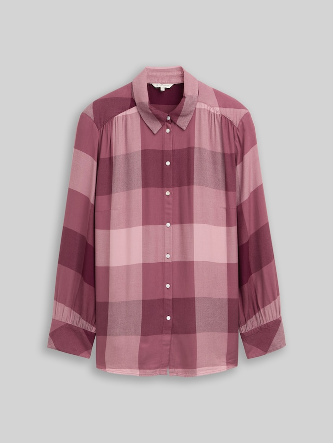 Plus Size - Hemdbluse mit Karomuster von Women Plus Size, berry rose check