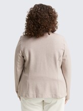 Plus Size - Blazer met pasvorm - soft taupe melange