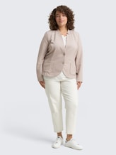 Plus Size - Blazer met pasvorm - soft taupe melange