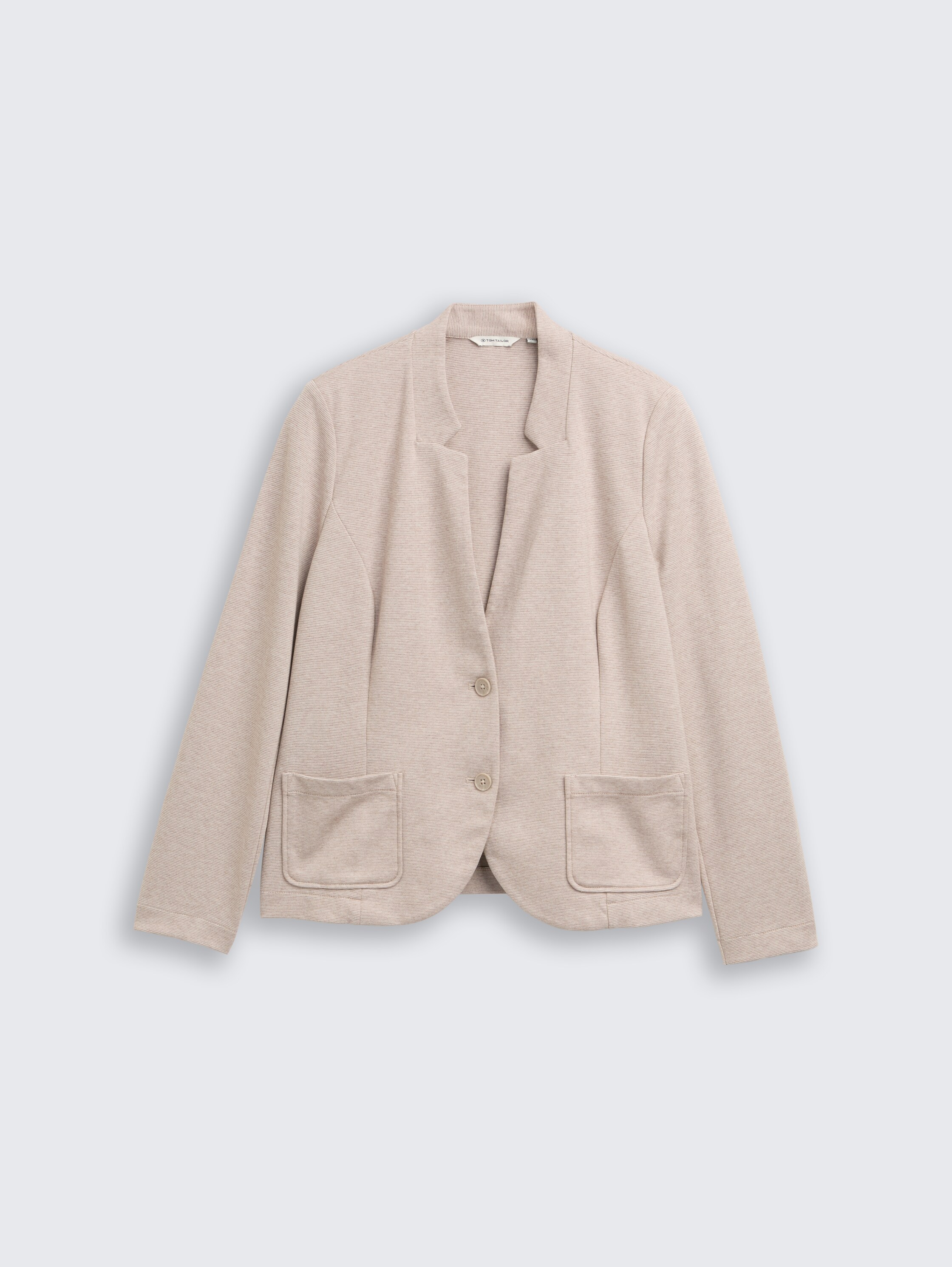 Plus Size - Fitted Blazer - soft_taupe_melange - 