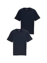 Ausgewählt, T-Shirts aus Baumwolle im 2er-Pack von Tom Tailor, blau