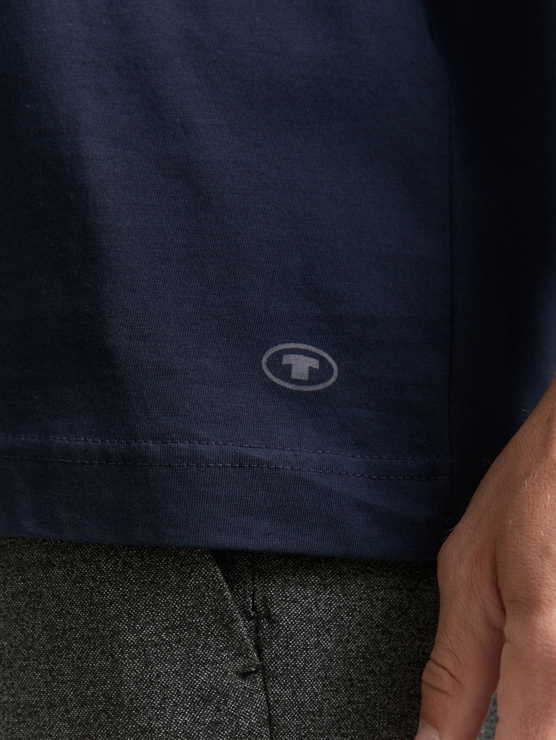 T-Shirts aus Baumwolle im 2er-Pack - sky captain blue - Detail-Model-Ansicht