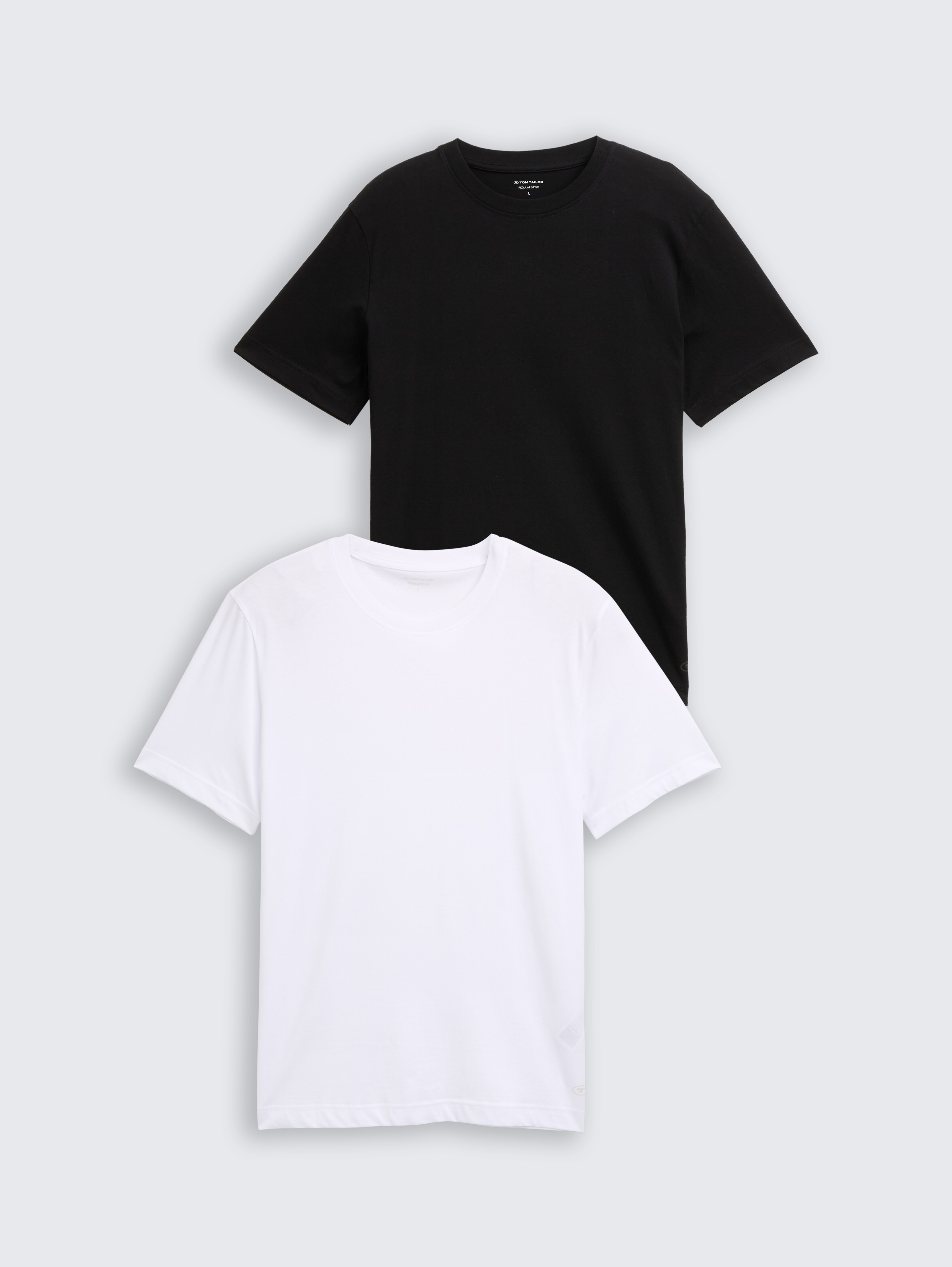 T-Shirts aus Baumwolle im 2er-Pack von Men, White 2