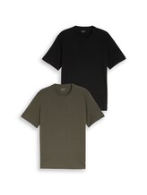 Geselecteerd, Katoenen T-shirts in een set van 2 door Tom Tailor, groen