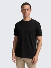 T-Shirts aus Baumwolle im 2er-Pack - Black - Ausschnitt Model-Vorderansicht