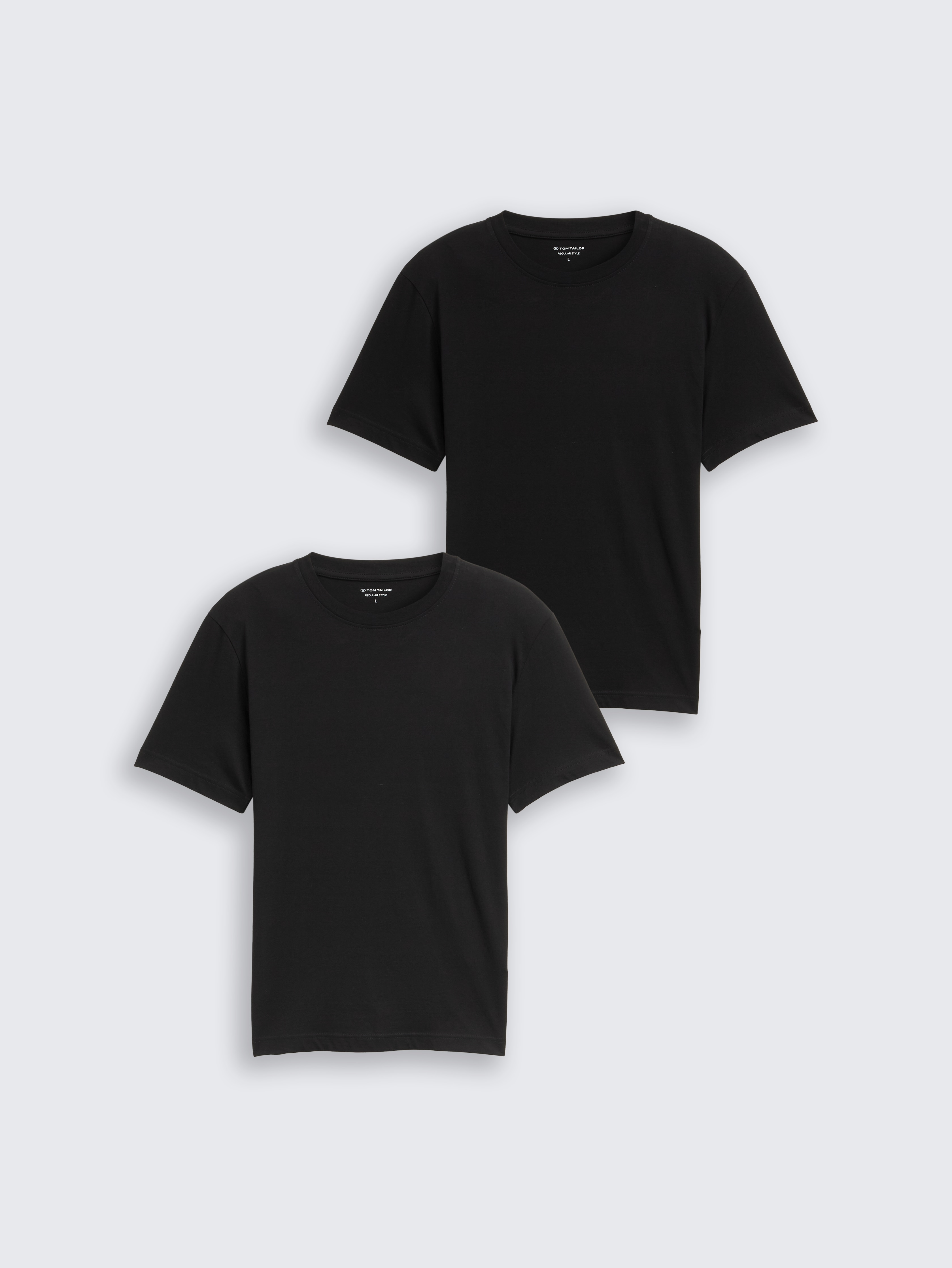 T-Shirts aus Baumwolle im 2er-Pack von Men, Black