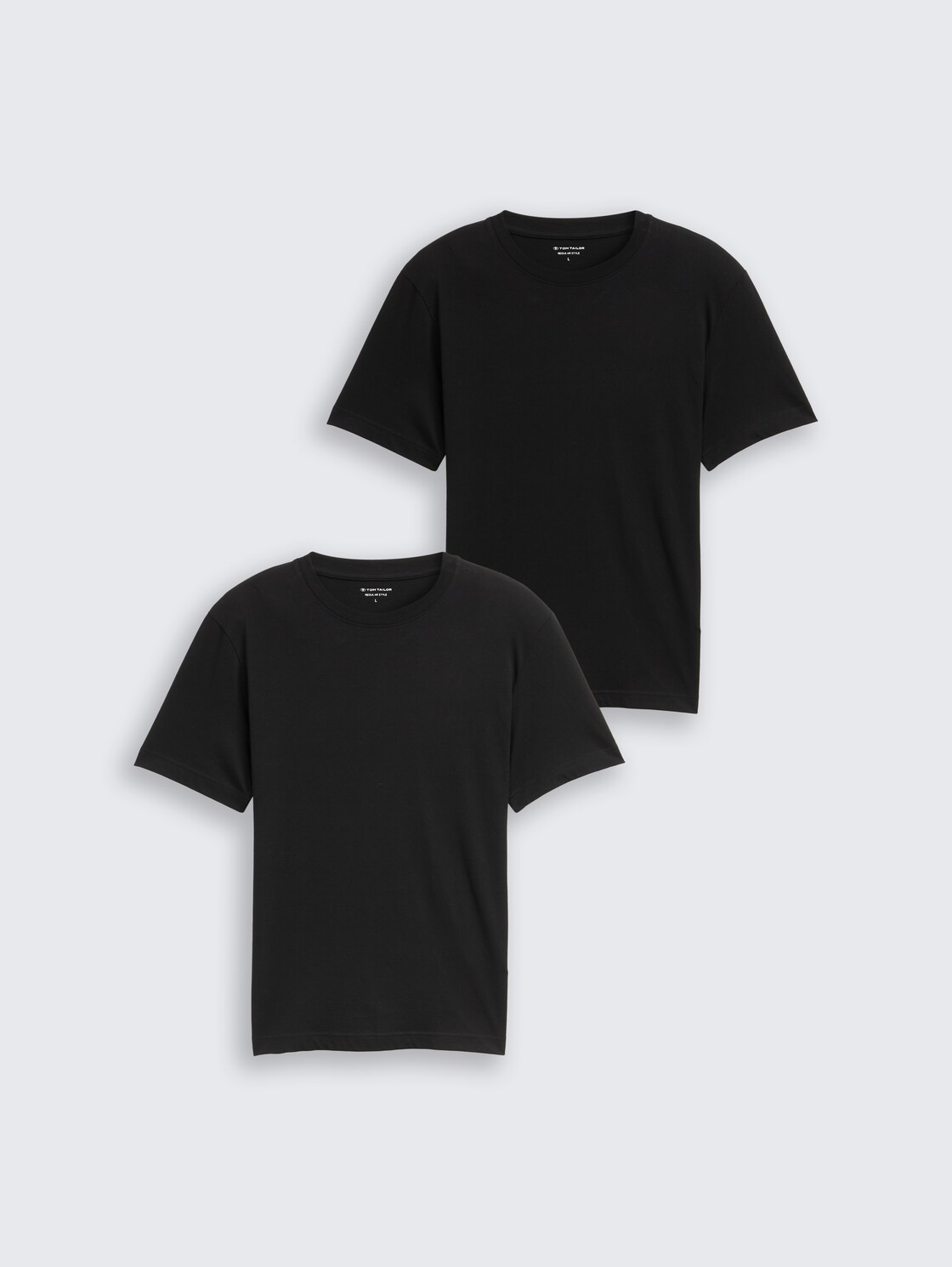 T-Shirts aus Baumwolle im 2er-Pack - Black - Vorder-Produkt-Ansicht