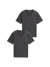 Geselecteerd, T-shirts met V-hals in een set van 2 door Tom Tailor, grauw