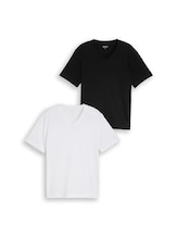 Selected, V-neck T-shirts in a pack of 2 by Tom Tailor, white