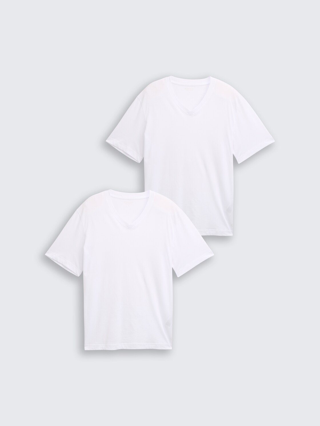T-Shirts mit V-Ausschnitt im 2er-Pack - White - Vorder-Produkt-Ansicht