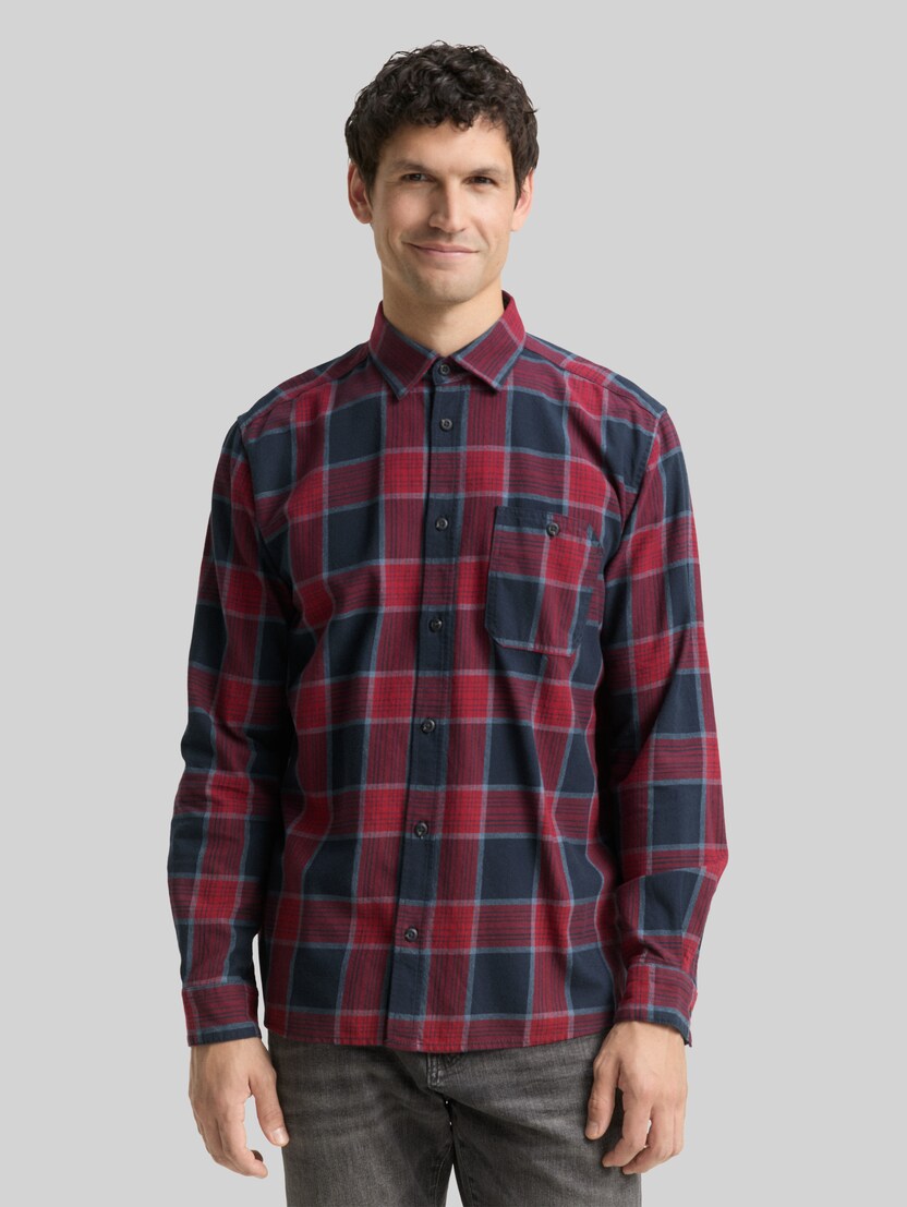 Comfort Fit Hemd mit Karomuster von Men, navy red check