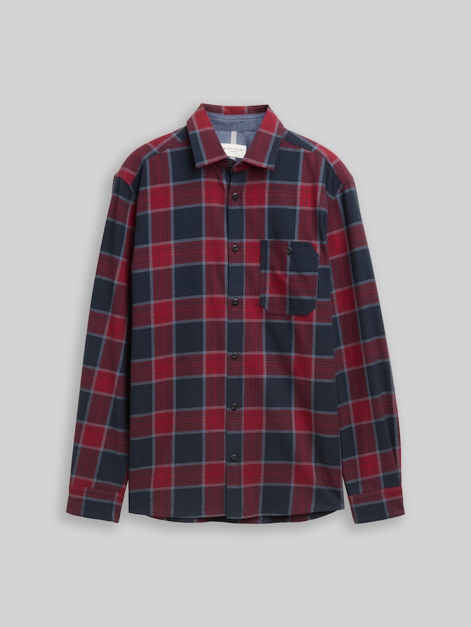 Comfort Fit Hemd mit Karomuster von Men, navy red check