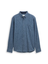 Selected, Regular fit soft-touch shirt in a melange look by Tom Tailor, blue