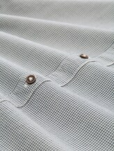 Regular fit shirt with breast pocket - blue small structure - Material view