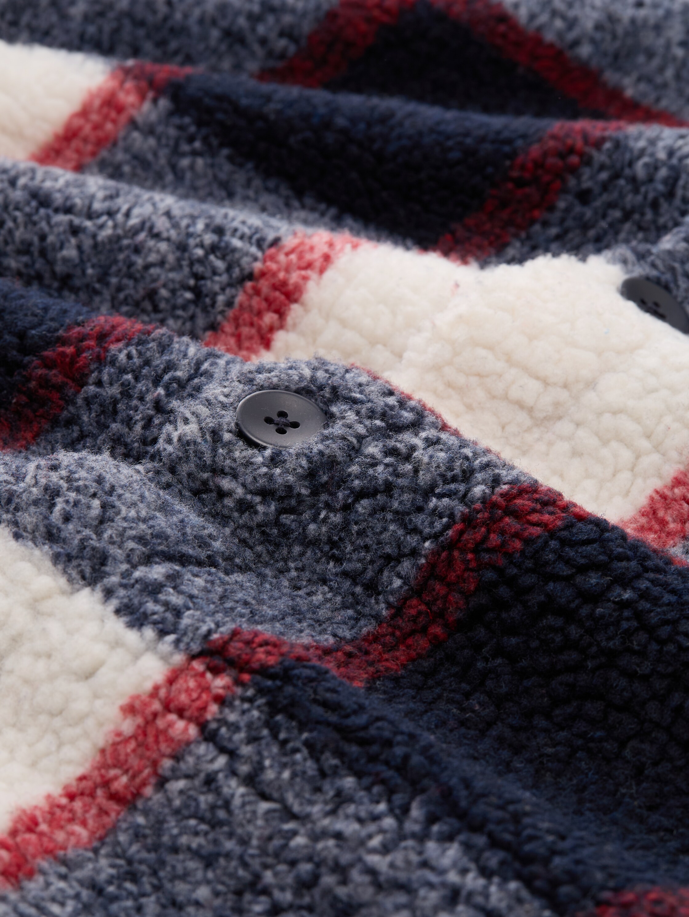 Teddy overshirt met ruitjespatroon - blue_big_check - 