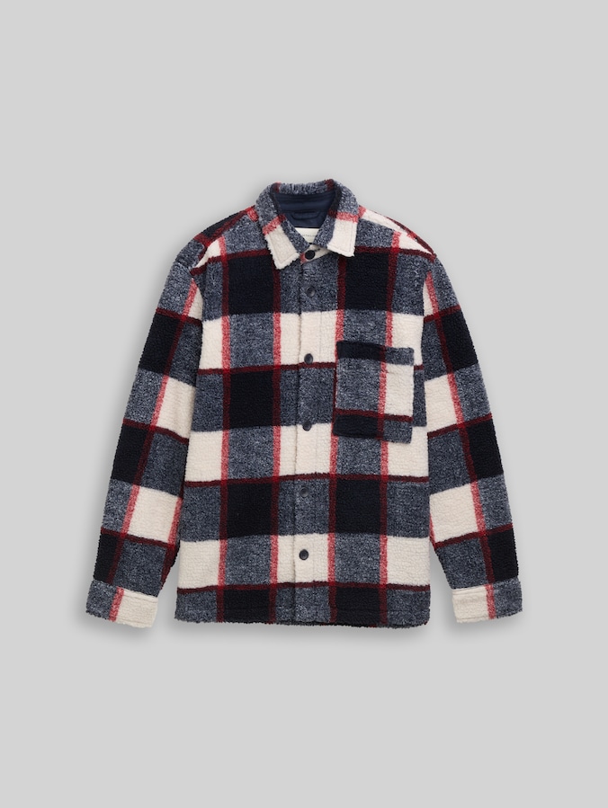 Teddy Overshirt mit Karomuster von Men, blue big check