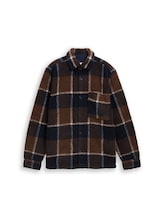 Nicht ausgewählt, Teddy Overshirt mit Karomuster von , braun