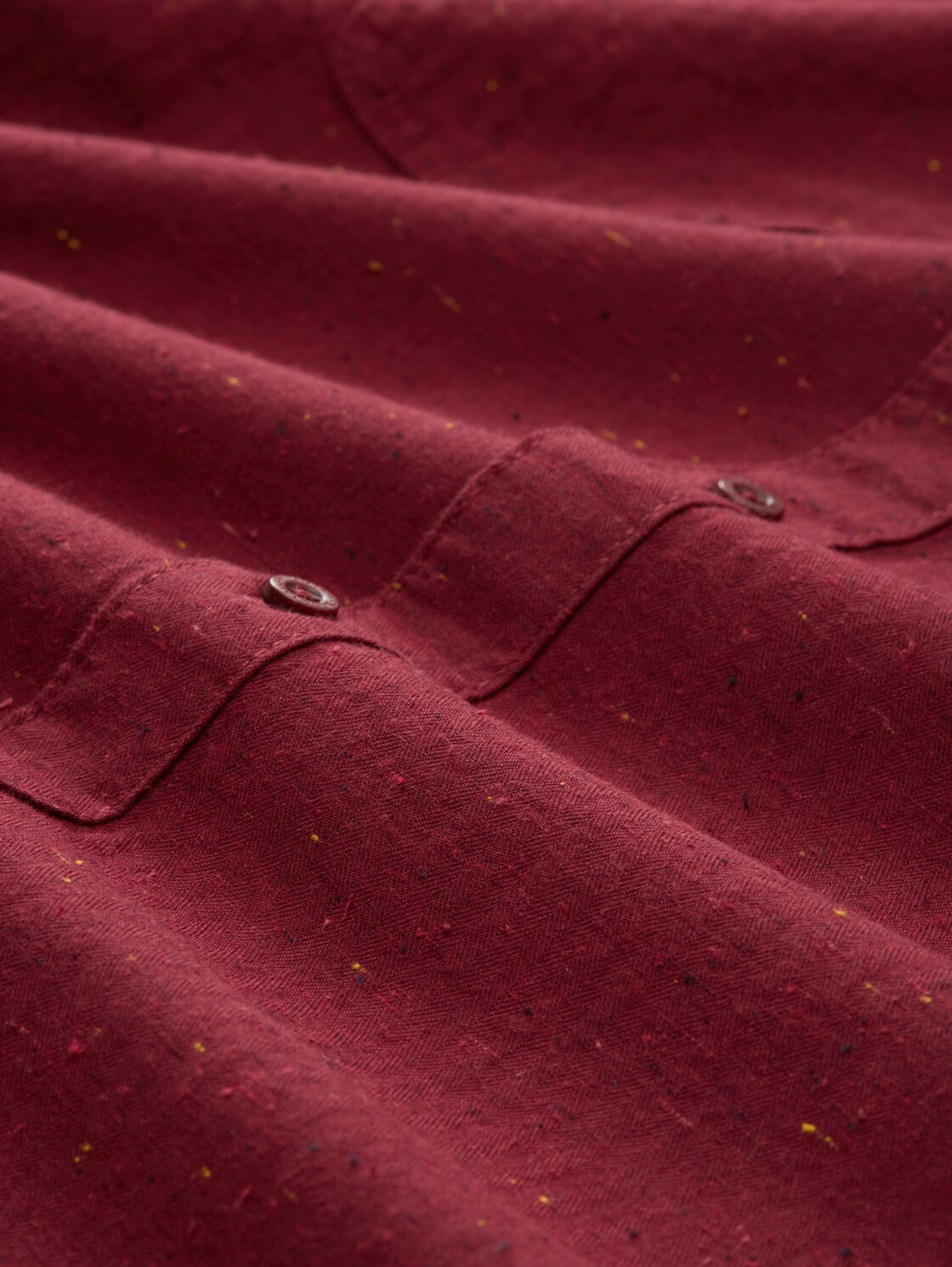 Regular Fit Hemd in Melange-Optik - red nep structure - Material-Ansicht