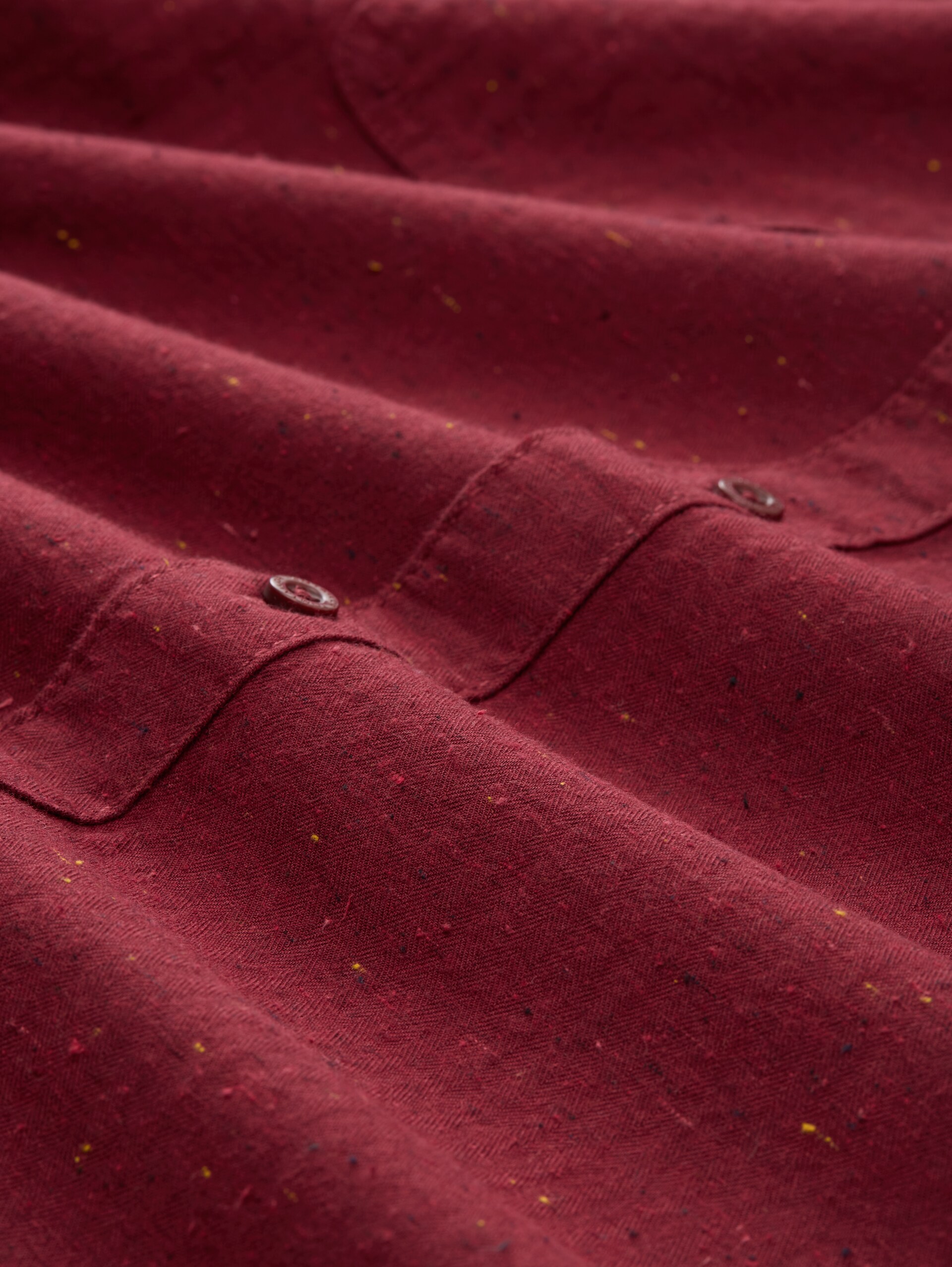 Regular Fit Hemd in Melange-Optik - red nep structure - Material-Ansicht
