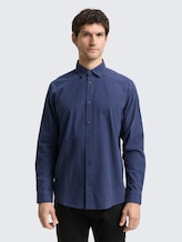 Chemise coupe classique à carreaux - blue vichy check - Découpe Vue de face du modèle