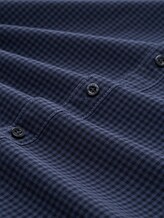 Chemise coupe classique à carreaux - blue vichy check - Vue de la matière