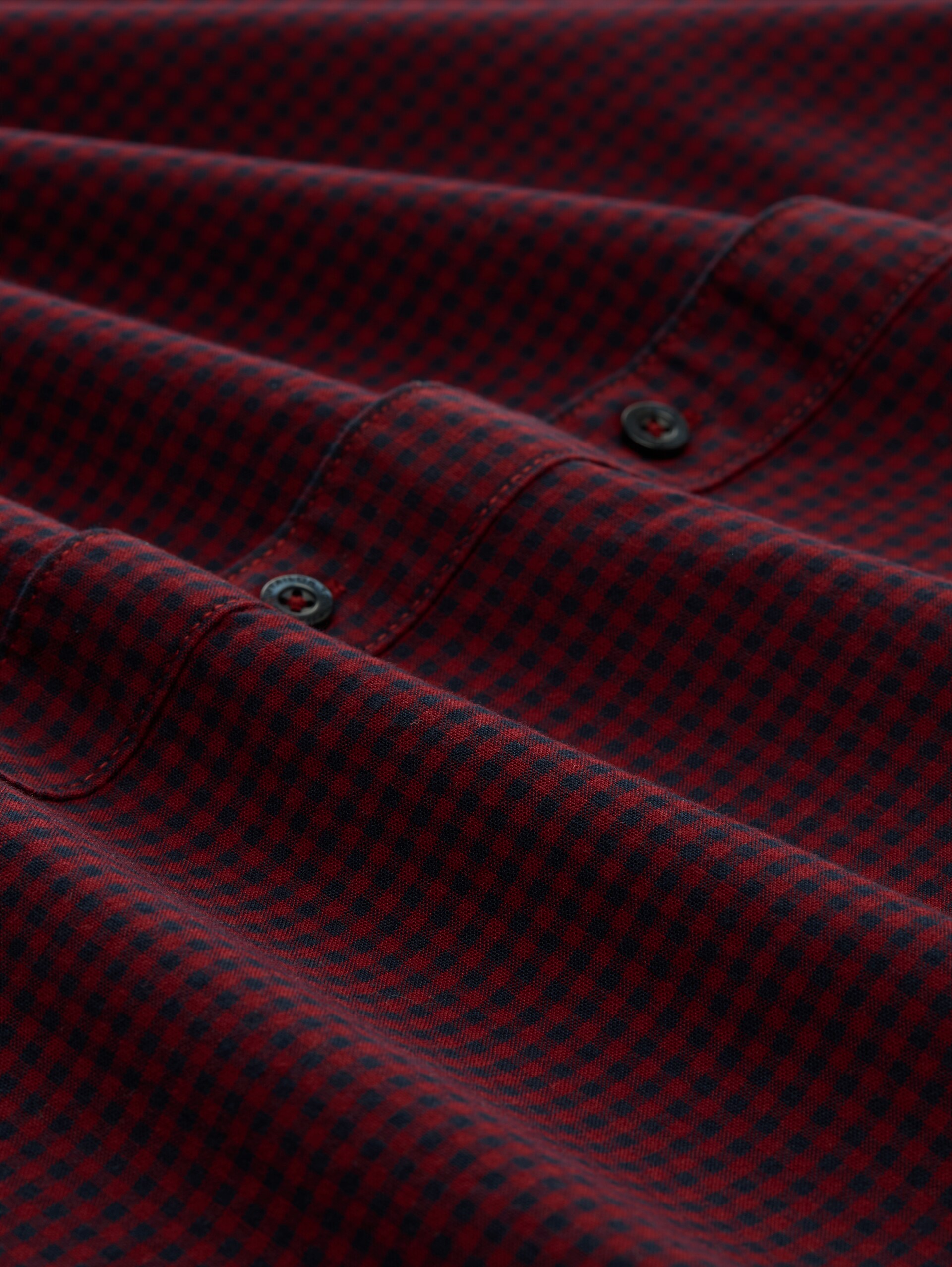 Regular Fit Hemd mit Karomuster - red vichy check - Material-Ansicht
