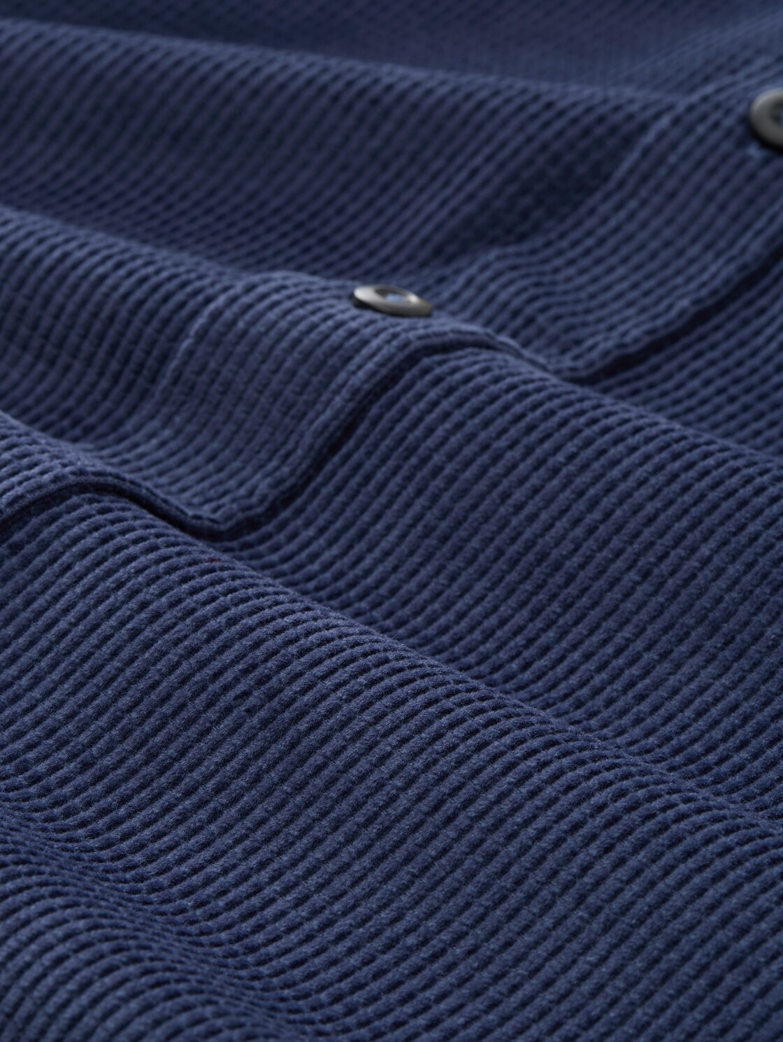 Comfort Fit Cordhemd mit Brusttasche - ocean blue - Material-Ansicht