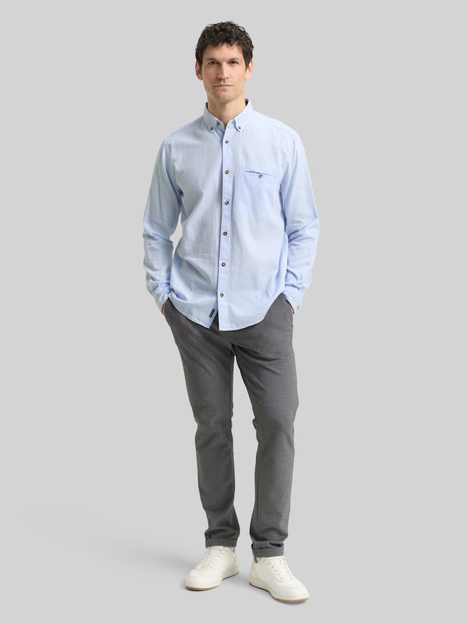 Chemise Regular Fit en coton par Men, blue stripy structure