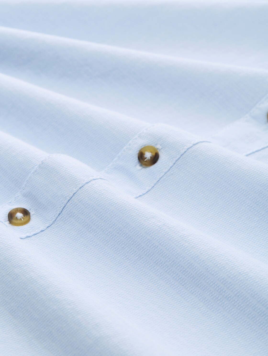 Regular Fit Hemd aus Baumwolle - blue stripy structure - Material-Ansicht