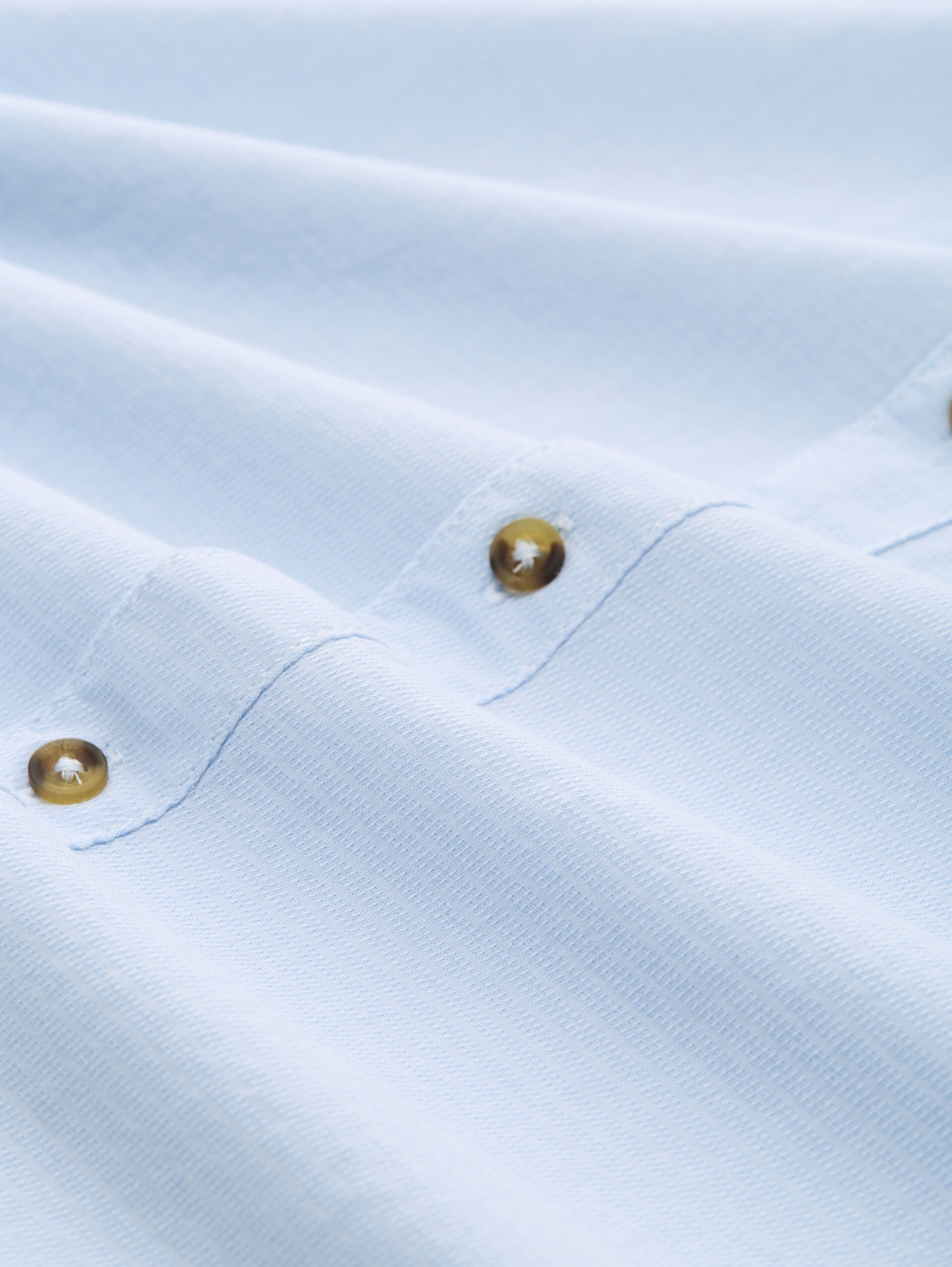 Regular Fit Hemd aus Baumwolle - blue stripy structure - Material-Ansicht