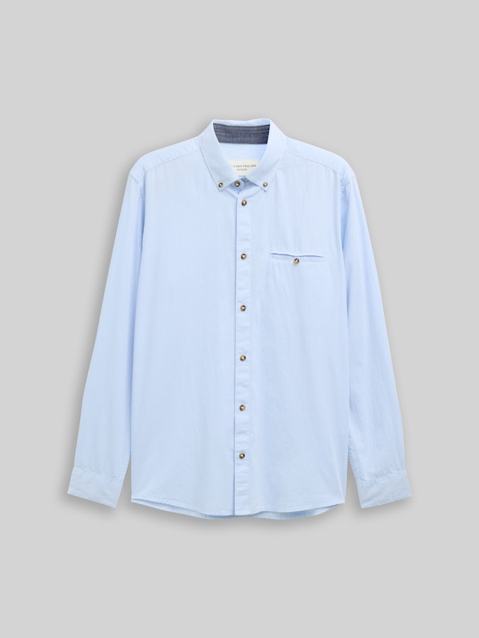 Regular Fit Hemd aus Baumwolle von Men, blue stripy structure
