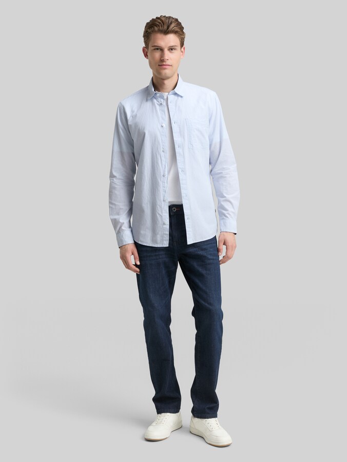 Fitted Hemd aus Baumwolle von Men, light blue stripe
