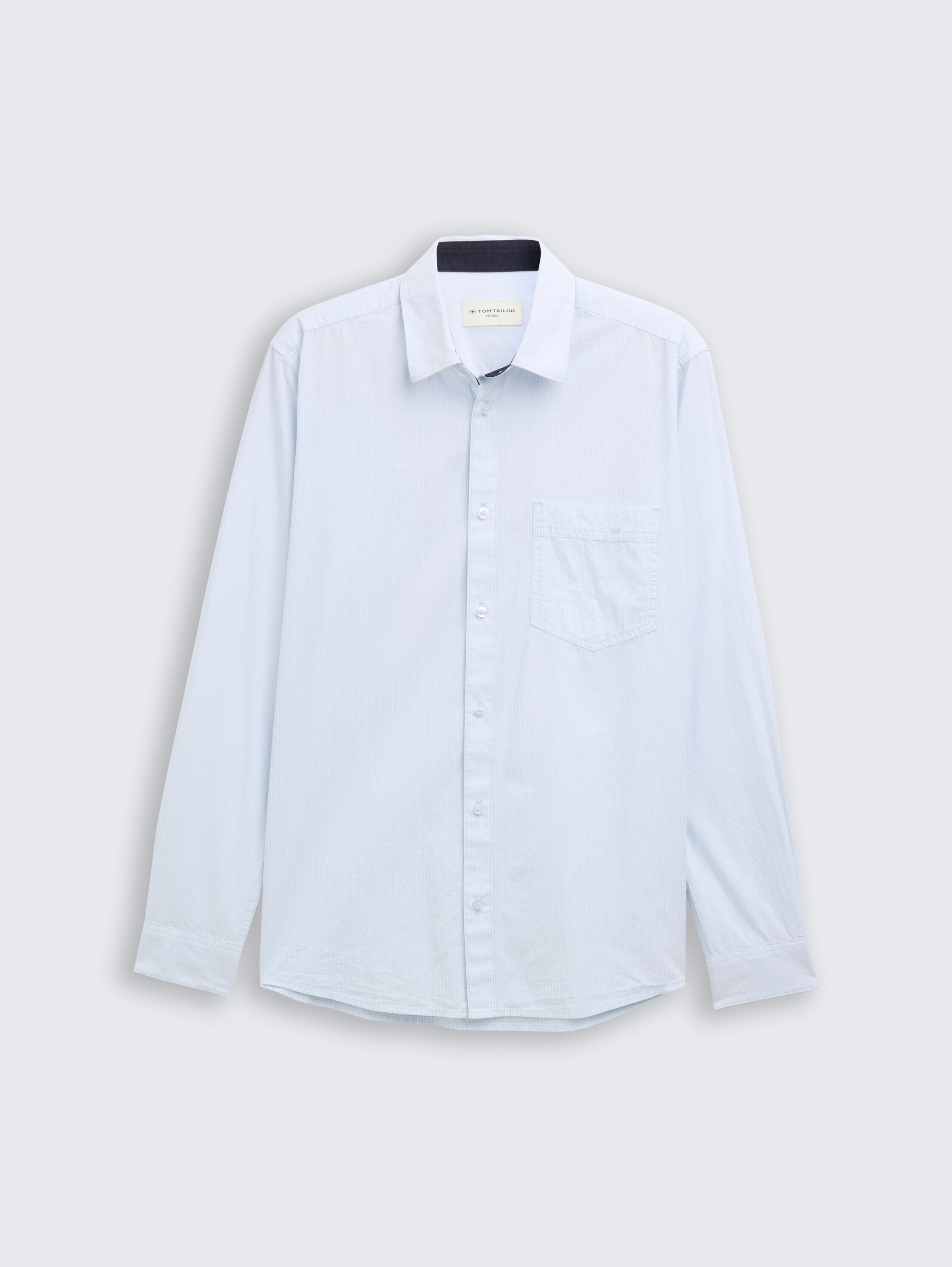 Fitted Hemd aus Baumwolle - light_blue_stripe_1 - 