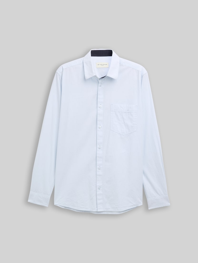 Getailleerd katoenen shirt door Men, light blue stripe