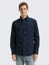 Chemise coupe classique stretch - sky captain blue - Découpe Vue de face du modèle