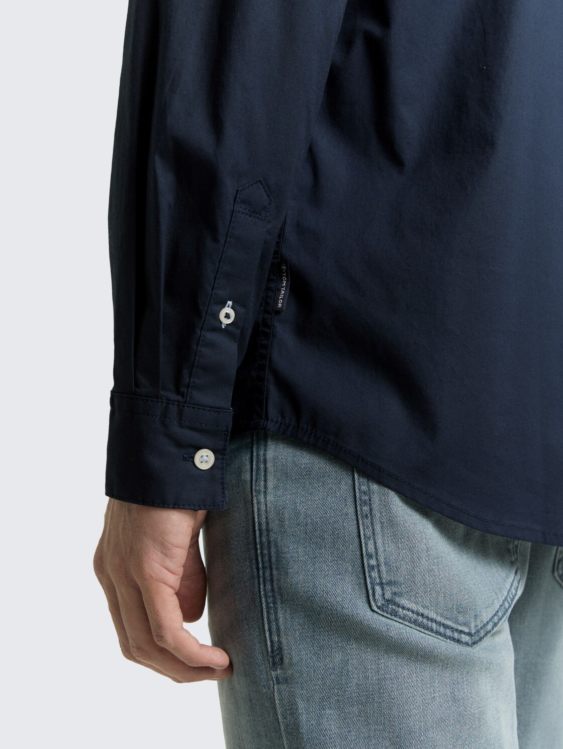 Regular Fit Hemd mit Stretch - sky captain blue - Detail-Model-Ansicht